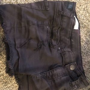 Black Goth emo Jean  shorts cleaned new vinyle records